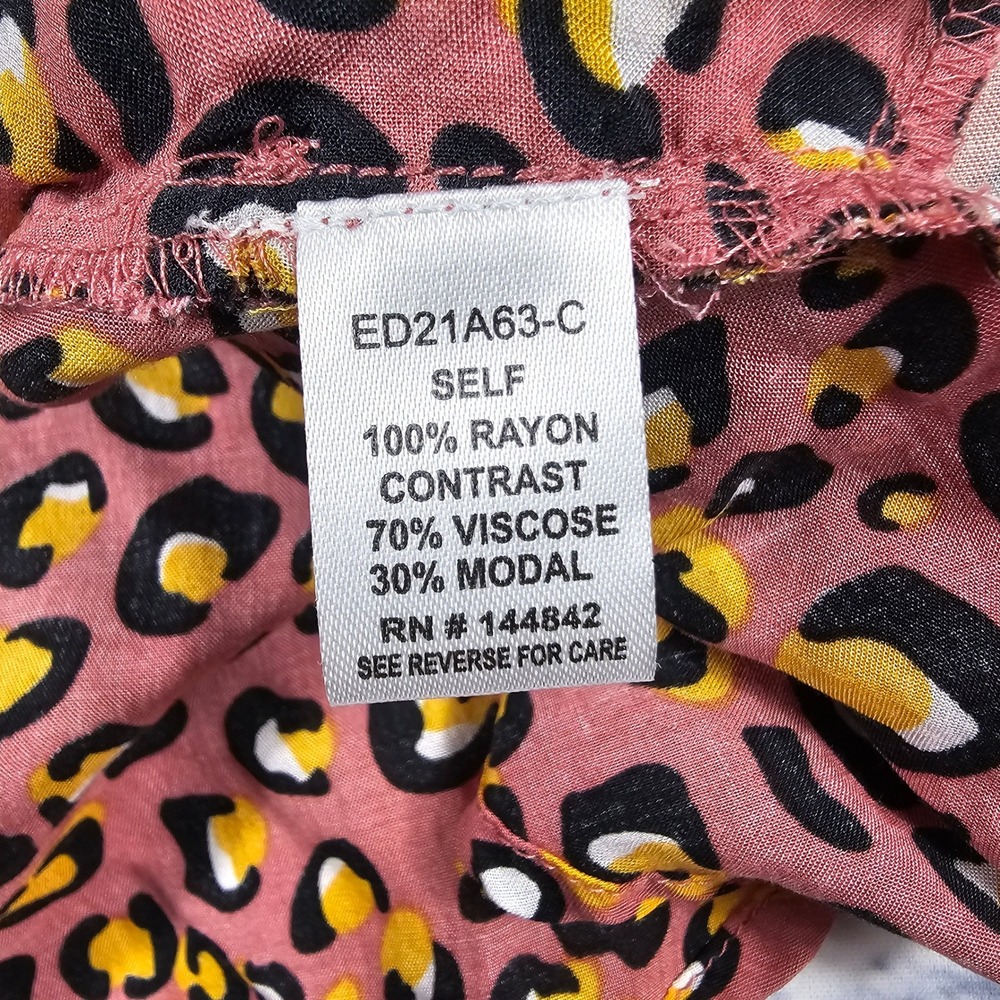 Aratta Silent Journey Kimono Cardigan Womens OS Pink Floral Leopard Mixed Print - Picture 11 of 13